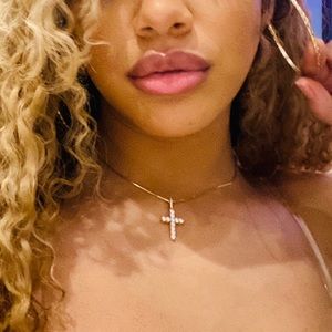 Gold plated cross necklace